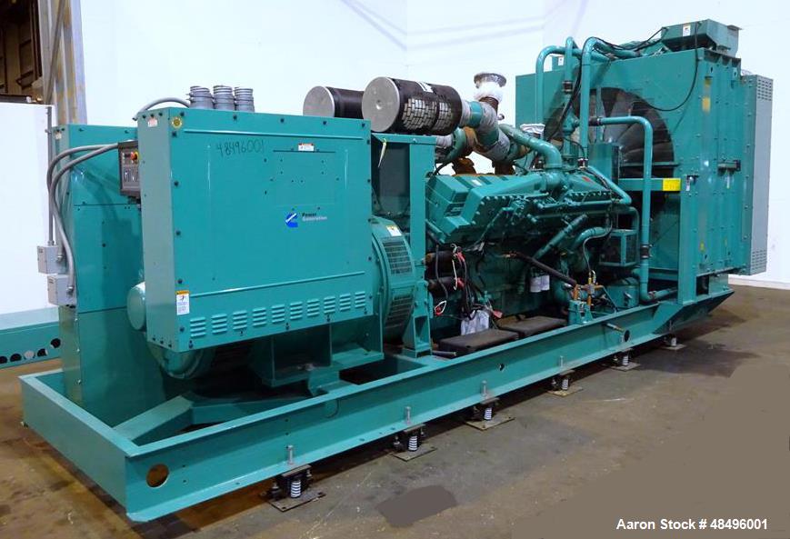 Used Cummins 1250 kW Standby Diesel Generator Set, Model 1250DFLC-5042