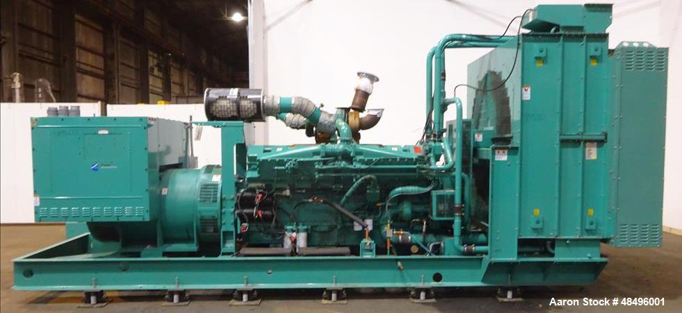 Used Cummins 1250 kW Standby Diesel Generator Set, Model 1250DFLC-5042