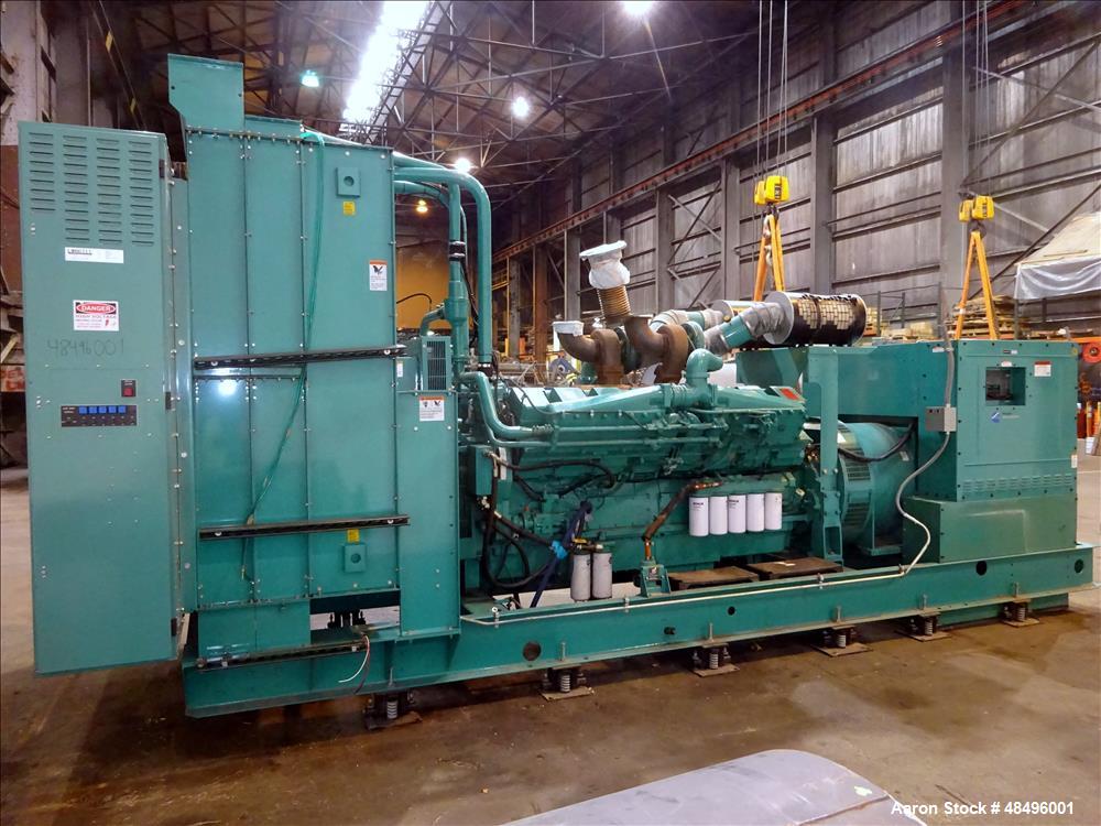 Used Cummins 1250 kW Standby Diesel Generator Set, Model 1250DFLC-5042