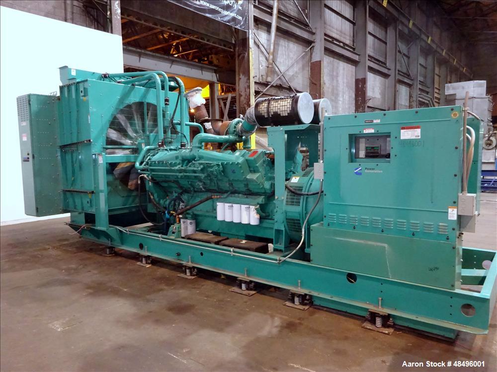 Used Cummins 1250 kW Standby Diesel Generator Set, Model 1250DFLC-5042