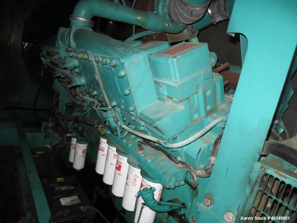 Used Cummins 1250 kW standby (1100 kW prime) portable / trailer mounted diesel generator set, model 1250DFLC-947708, SN- F980750028. Cummins KTA50-G3 engine rated 1850 HP at 1800 RPM, SN-33140632. 3/...