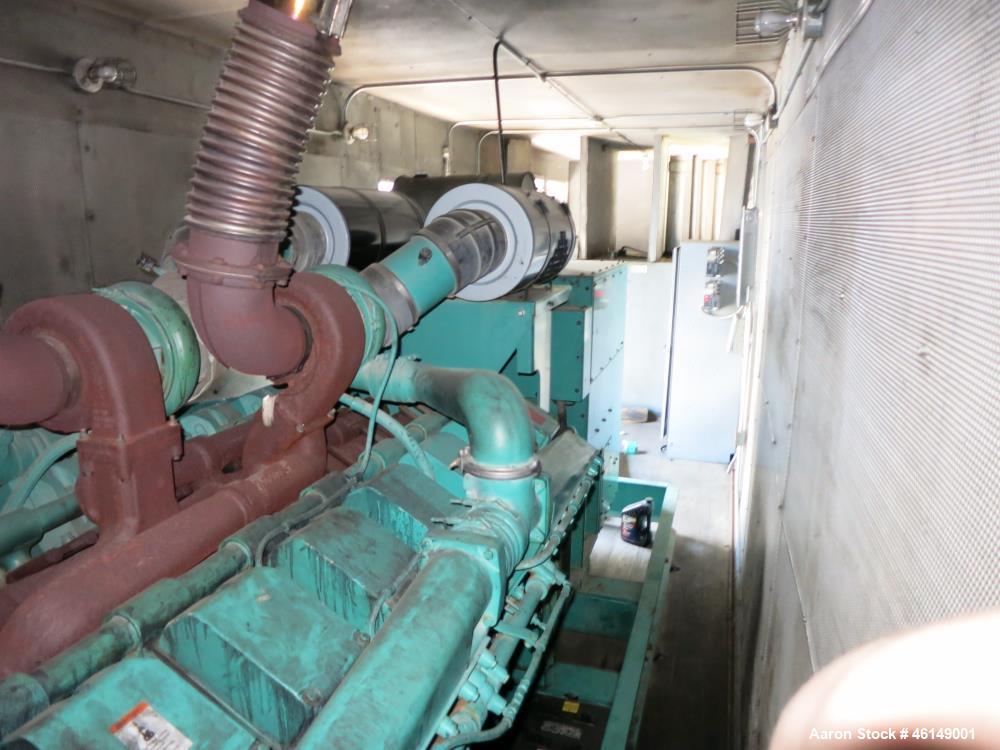 Used Cummins 1250 kW standby (1100 kW prime) portable / trailer mounted diesel generator set, model 1250DFLC-947708, SN- F980750028. Cummins KTA50-G3 engine rated 1850 HP at 1800 RPM, SN-33140632. 3/...