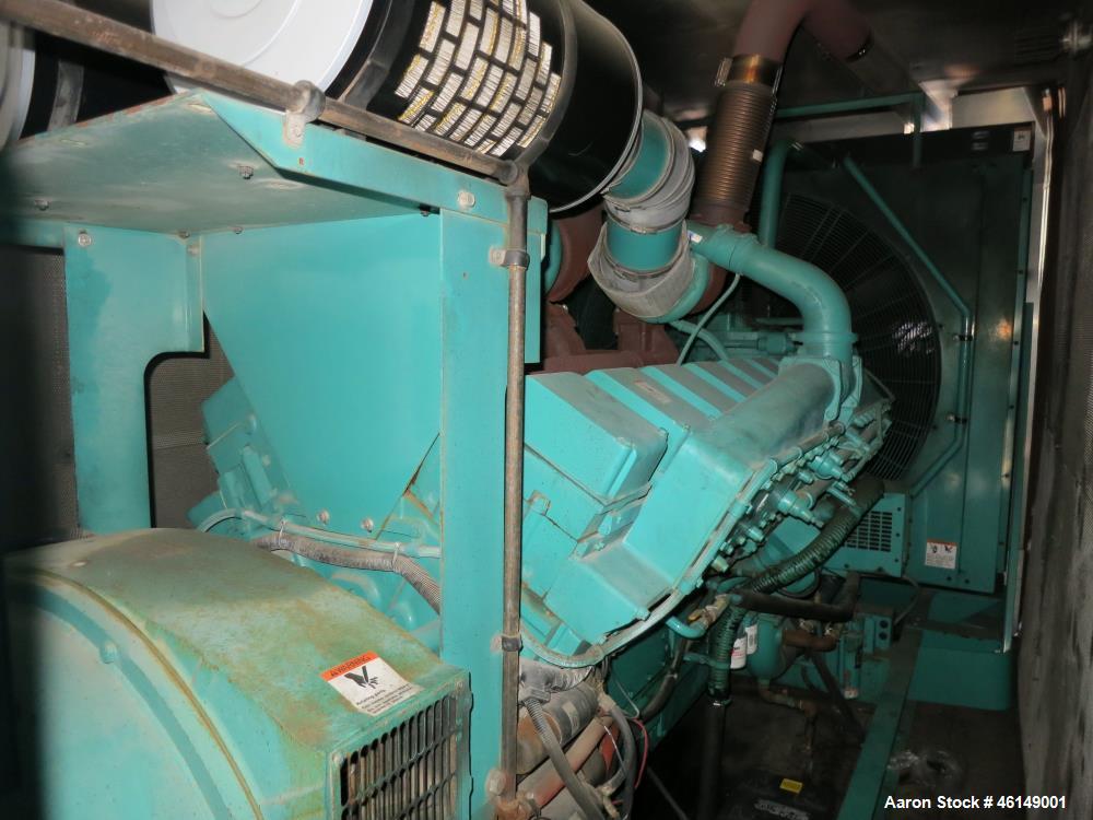 Used Cummins 1250 kW standby (1100 kW prime) portable / trailer mounted diesel generator set, model 1250DFLC-947708, SN- F980750028. Cummins KTA50-G3 engine rated 1850 HP at 1800 RPM, SN-33140632. 3/...