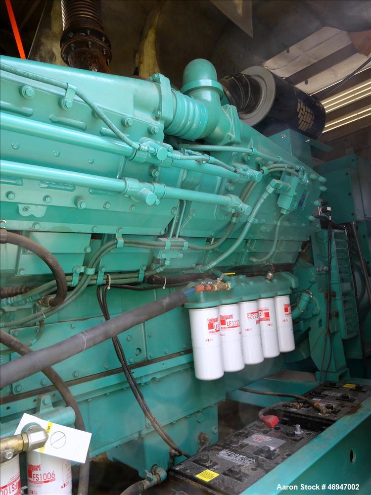 Used Cummins 1500 kW standby (1250kW prime) diesel generator set.