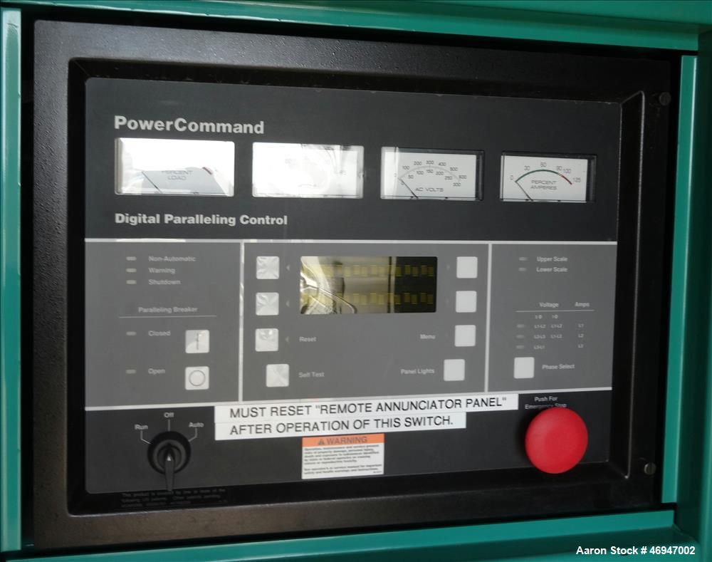 Used Cummins 1500 kW standby (1250kW prime) diesel generator set.