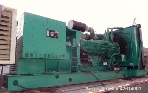 Used Cummins / Onan 1500 kW standby diesel generator set. Cummins model 1500 DFLE SN-I000146270. Cummins model KTA50-G9 engine SN-33146824 rated 2220 hp @ 1800 rpm. 3/60/480V. 2500 Amp main-line circ...
