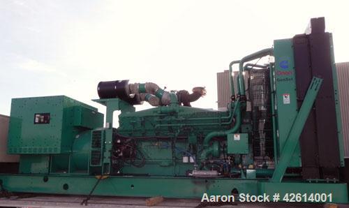 Used Cummins / Onan 1500 kW standby diesel generator set. Cummins model 1500 DFLE SN-I000146270. Cummins model KTA50-G9 engine SN-33146824 rated 2220 hp @ 1800 rpm. 3/60/480V. 2500 Amp main-line circ...