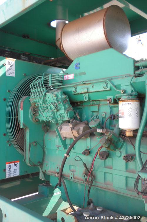 Used Cummins / Onan 150 kW Standby, (135 kW prime) Diesel Generator Set. Cummins model 150DGFA, serial #I960616129. Cummins 6CTA8.3-G2 engine rated 277 hp @ 1800 rpm, turbocharged and aftercooled. 3/...
