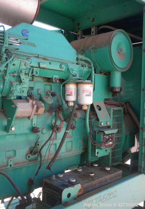Used Cummins / Onan 150 kW Standby, (135 kW prime) Diesel Generator Set. Cummins model 150DGFA, serial #I960616129. Cummins 6CTA8.3-G2 engine rated 277 hp @ 1800 rpm, turbocharged and aftercooled. 3/...