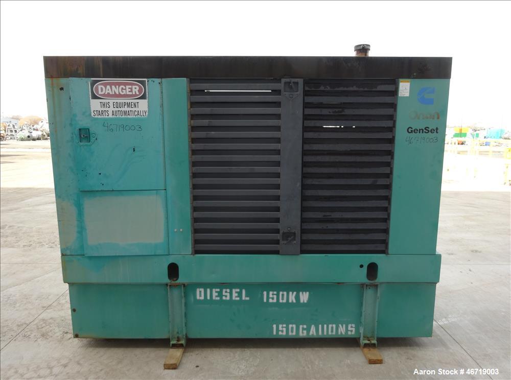 Used- Cummins 150 kW standby (135 kW prime) diesel generator set, 150 DGFA, SN-A