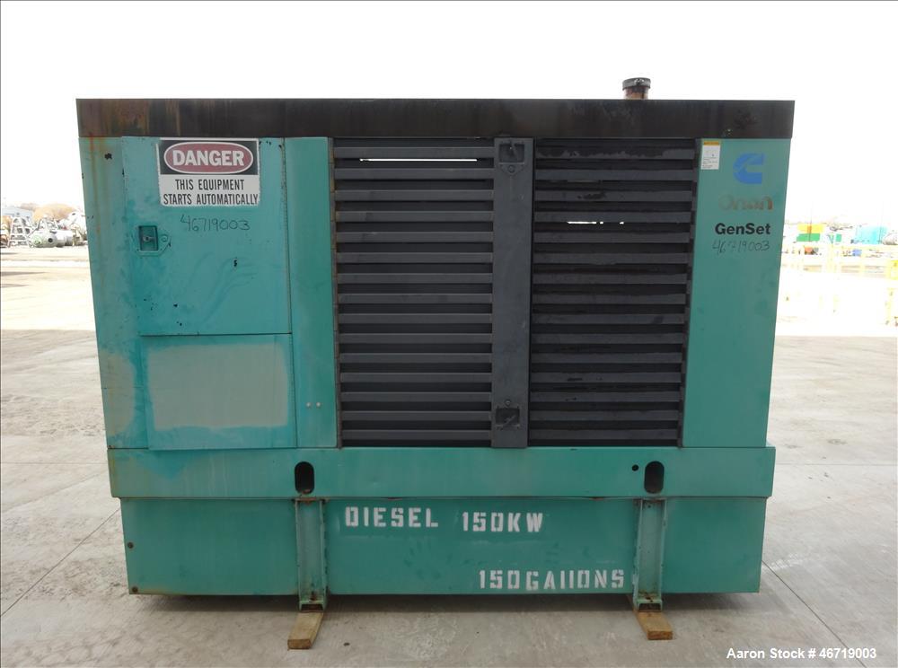 Used Cummins 150 kW standby (135 kW prime) diesel generator set, 150 DGFA, SN-A