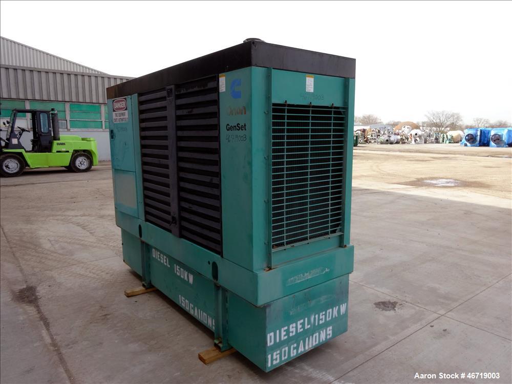 Used Cummins 150 kW standby (135 kW prime) diesel generator set, 150 DGFA, SN-A
