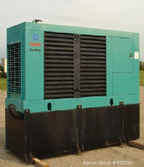 USED: Cummins/Onan 175 kW diesel generator, model 175DGFB, spec#61843H. Standby rated at 175 kW, 3 phase/117 kW single phase...
