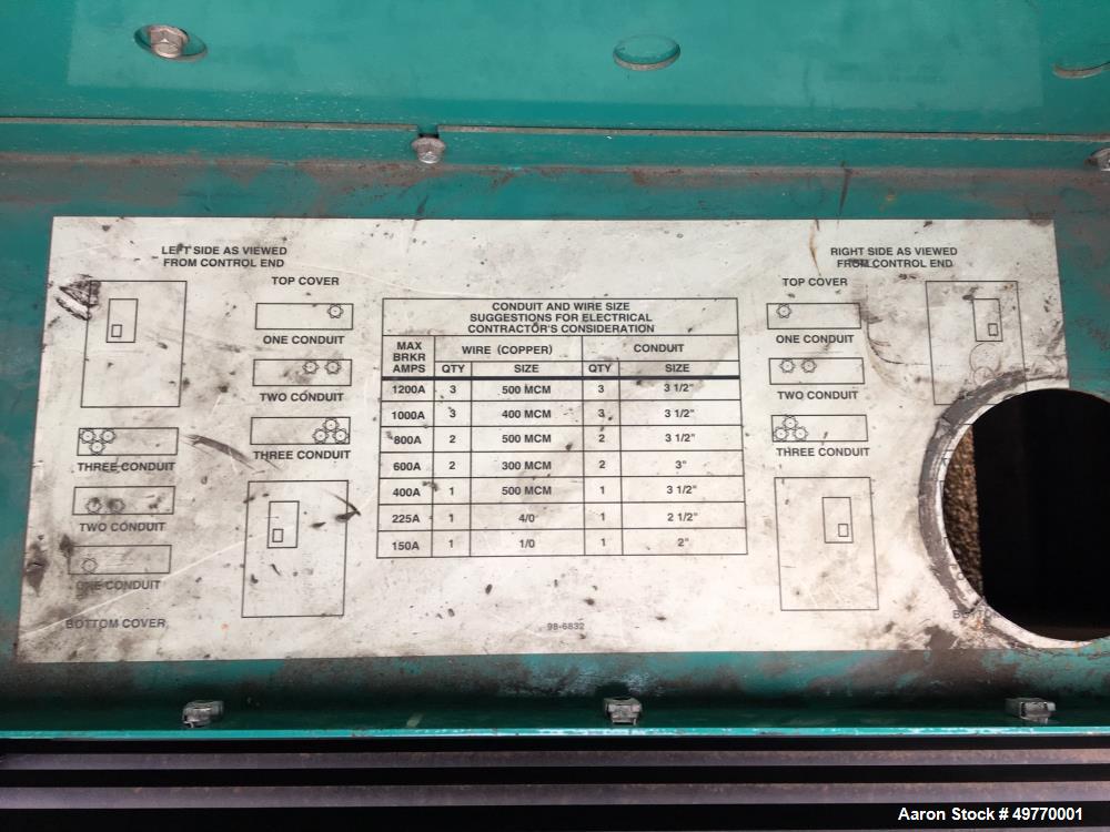 Used Cummins 200 kW Standby Diesel Generator Set, Model 200DFAA