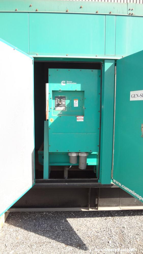 Used Cummins 250 kW standby (225 prime) diesel generator set, model 250DQDAA-543387B, SN- E090001182. Cummins QSL9-G3 NR3 engine rated 399 HP at 1800 RPM, SN-46997046, emissions EPA tier 3 certified....