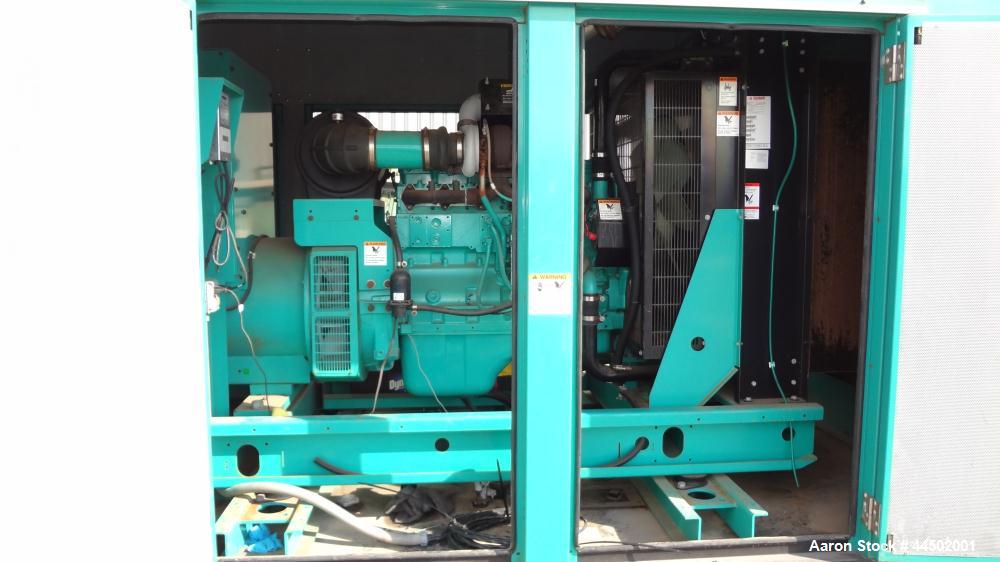 Used Cummins 250 kW standby (225 prime) diesel generator set, model 250DQDAA-543387B, SN- E090001182. Cummins QSL9-G3 NR3 engine rated 399 HP at 1800 RPM, SN-46997046, emissions EPA tier 3 certified....