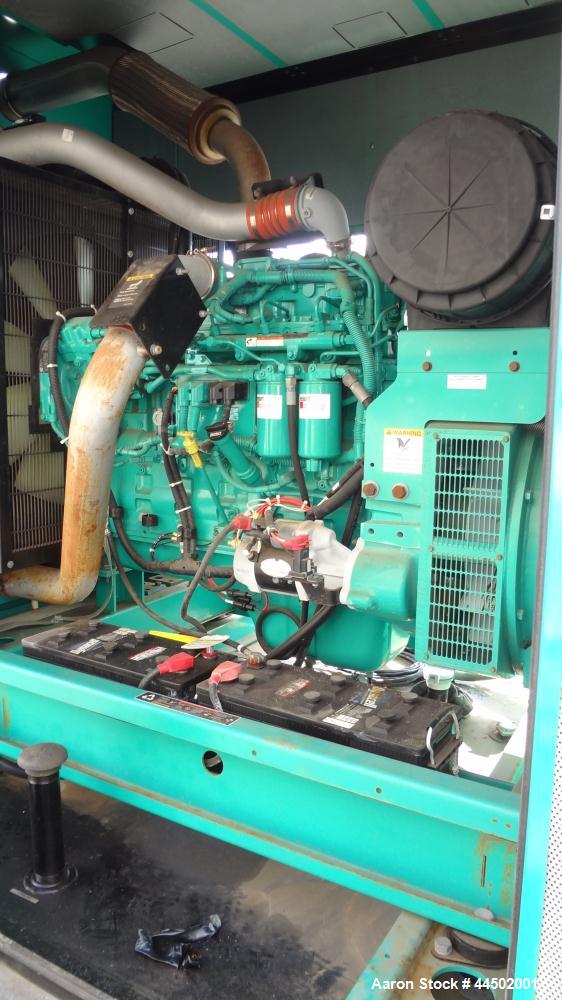 Used Cummins 250 kW standby (225 prime) diesel generator set, model 250DQDAA-543387B, SN- E090001182. Cummins QSL9-G3 NR3 engine rated 399 HP at 1800 RPM, SN-46997046, emissions EPA tier 3 certified....