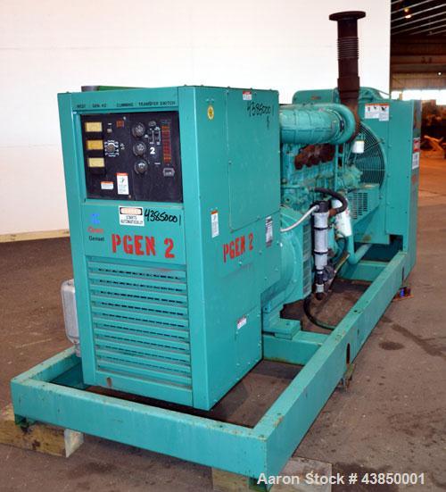 Used Cummins Onan 350 kW Standby (315kW prime) Diesel Generator Set, Model 350DFCC 39229F, SN- J900350129. Cummins NTA855-G3 rated 535 HP @ 1800 RPM. 3/60/277/480V. 800 Amp mainline circuit breaker. ...