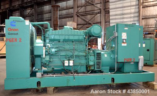 Used Cummins Onan 350 kW Standby (315kW prime) Diesel Generator Set, Model 350DFCC 39229F, SN- J900350129. Cummins NTA855-G3 rated 535 HP @ 1800 RPM. 3/60/277/480V. 800 Amp mainline circuit breaker. ...