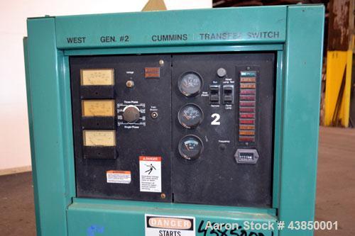 Used Cummins Onan 350 kW Standby (315kW prime) Diesel Generator Set, Model 350DFCC 39229F, SN- J900350129. Cummins NTA855-G3 rated 535 HP @ 1800 RPM. 3/60/277/480V. 800 Amp mainline circuit breaker. ...