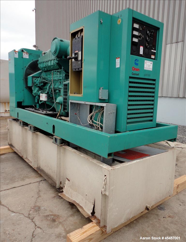 Used Cummins 350 kW diesel generator set, model 350DFCC, SN-H910410671. Cummins NTA855 engine rated 535 HP at 1800 RPM. 3/60/120/208V, 12 lead reconnectable to other voltages. PMG - permanent magnet ...