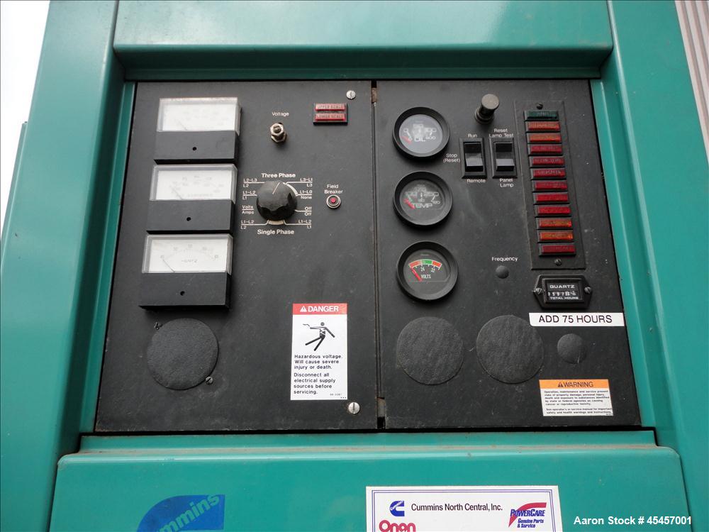 Used Cummins 350 kW diesel generator set, model 350DFCC, SN-H910410671. Cummins NTA855 engine rated 535 HP at 1800 RPM. 3/60/120/208V, 12 lead reconnectable to other voltages. PMG - permanent magnet ...