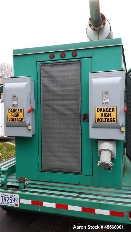 Used Cummins 350 kW Portable / Trailered Diesel Generator Set, Model 350DFCC, Serial #H910413853. Cummins NTA855-G3 engine rated 535 hp at 1800 rpm, Serial #30332060. 3/60/277/480V. PMG - Permanent M...