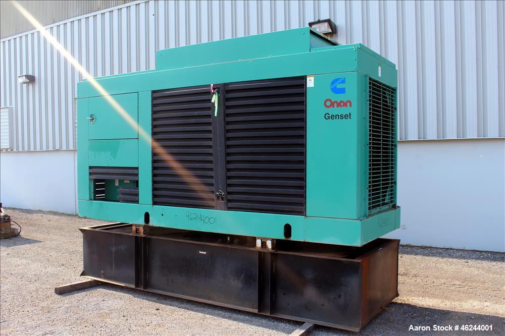 Used Cummins 350 kW standby (315 kW prime) diesel generator set model 350DFCC, SN-D920464636 Cummins NTA-855-G3 engine rated 535 HP at 1800 RPM, SN-303350028.  3/60/277/480V. 600 Amp main-line circui...