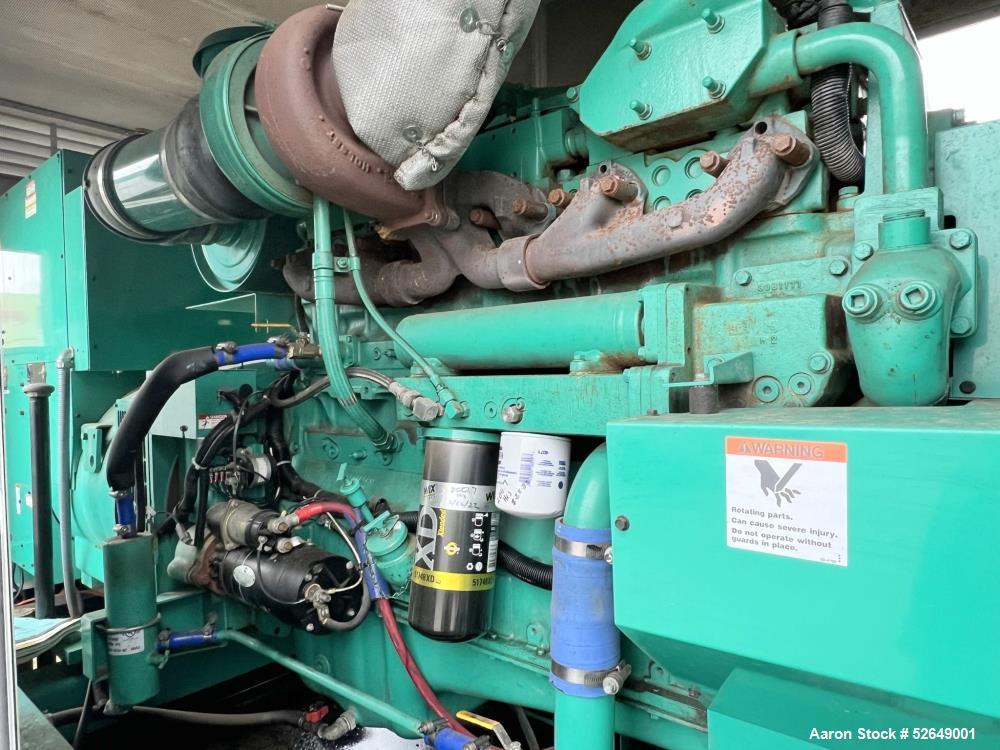 Used Cummins 350 kW Standby (315 kW prime) Portable Diesel Generator Set, Model DQBB, SN-G990954887. Cummins N14-G2 engine rated 535 HP at 1800 RPM, SN-11962504. 3/60/277/480V. 600 Amp and 200 Amp ma...