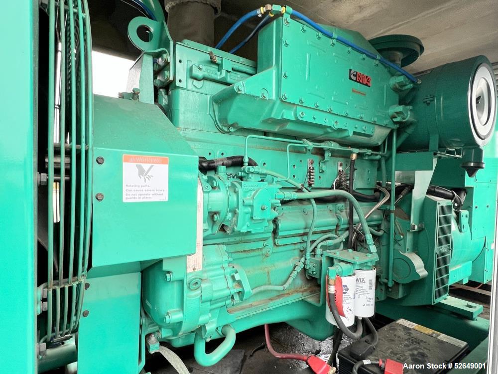 Used Cummins 350 kW Standby (315 kW prime) Portable Diesel Generator Set, Model DQBB, SN-G990954887. Cummins N14-G2 engine rated 535 HP at 1800 RPM, SN-11962504. 3/60/277/480V. 600 Amp and 200 Amp ma...