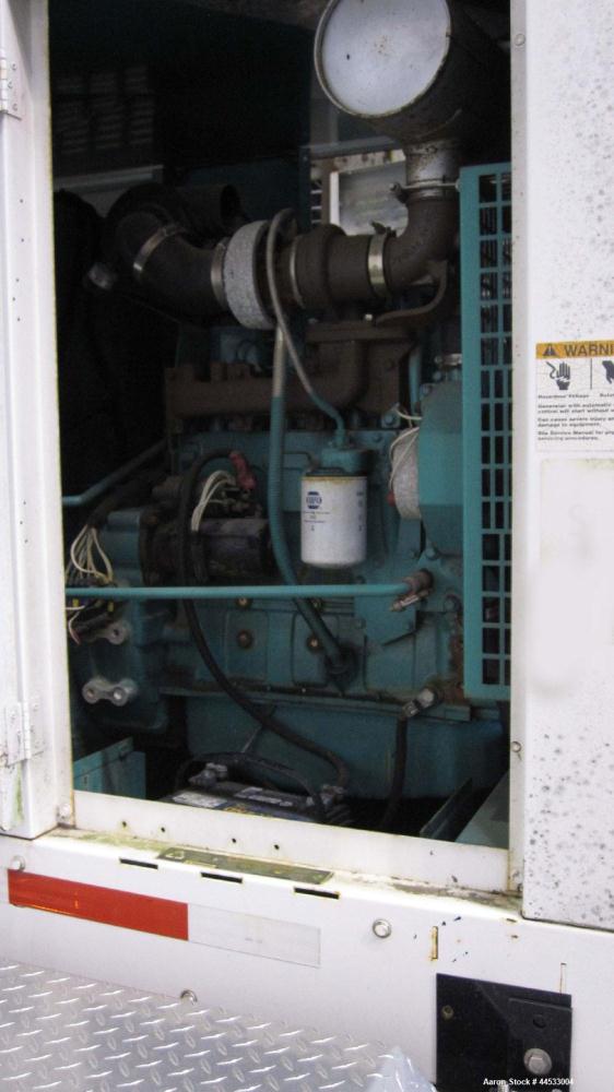 Used Cummins 35 kW standby (32 kW prime) portable / trailer mounted diesel generator set, model 35DGBB, SN-K040710175.  Cummins 4BTA3.9-G5 engine rated 68 HP at 1800 RPM. 3/60/277/480V also rated 35k...