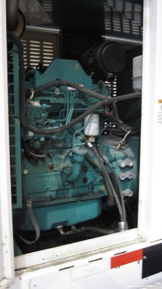 Used Cummins 35 kW standby (32 kW prime) portable / trailer mounted diesel generator set, model 35DGBB, SN-K040710175.  Cummins 4BTA3.9-G5 engine rated 68 HP at 1800 RPM. 3/60/277/480V also rated 35k...