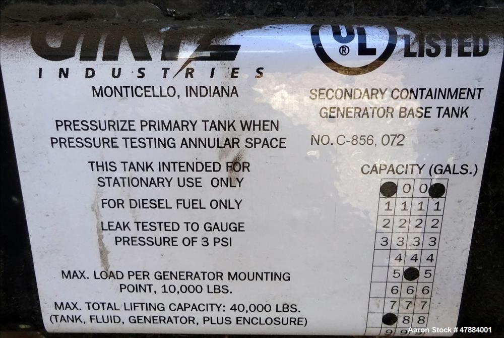 Cummins 500 kW diesel generator. Cummins QSK15-G9 engine, EPA Tier 2