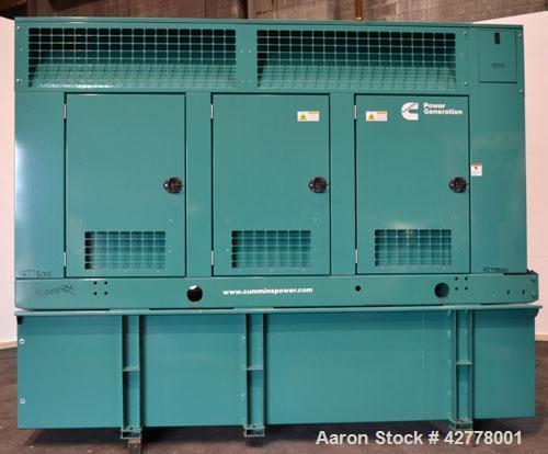 Used Cummins Onan 500kW Diesel Generator Set, model 500DFEK, serial #1080206597, EPA Tier II, engine model QSX15-G9 serial #79332347. 3/60/277-480V. Weather protective enclosure, 86dBA @ 25 foot fact...