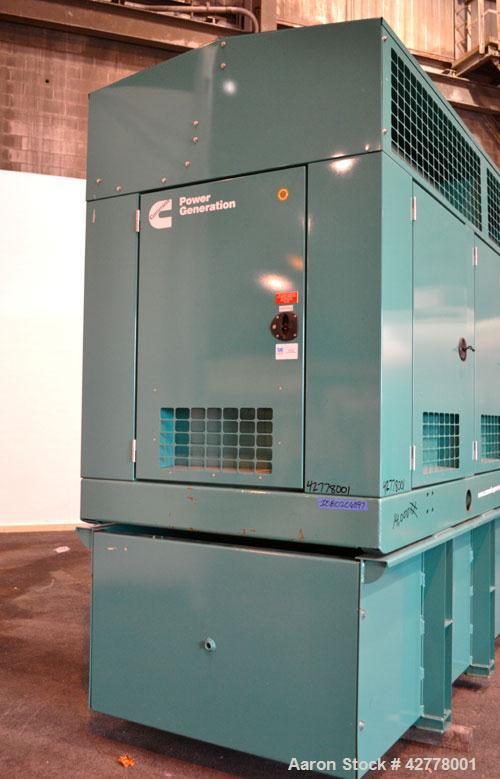 Used Cummins Onan 500kW Diesel Generator Set, model 500DFEK, serial #1080206597, EPA Tier II, engine model QSX15-G9 serial #79332347. 3/60/277-480V. Weather protective enclosure, 86dBA @ 25 foot fact...
