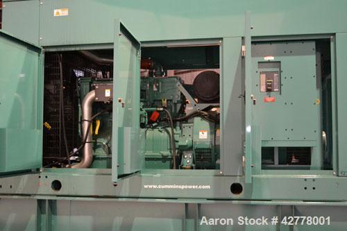 Used Cummins Onan 500kW Diesel Generator Set, model 500DFEK, serial #1080206597, EPA Tier II, engine model QSX15-G9 serial #79332347. 3/60/277-480V. Weather protective enclosure, 86dBA @ 25 foot fact...