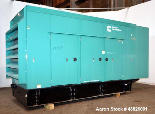 Used Cummins 500 kW Standby (455kW prime) Diesel Generator Set, Model DFEK-5787986, SN- D070043071. Cummins QSX-15-G9 rated 755 HP @ 1800 RPM, emissions EPA Tier 2 certified. 3/60/277-480V. 800 Amp m...