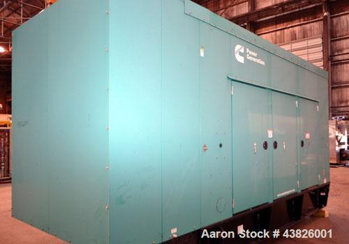 Used Cummins 500 kW Standby (455kW prime) Diesel Generator Set, Model DFEK-5787986, SN- D070043071. Cummins QSX-15-G9 rated 755 HP @ 1800 RPM, emissions EPA Tier 2 certified. 3/60/277-480V. 800 Amp m...
