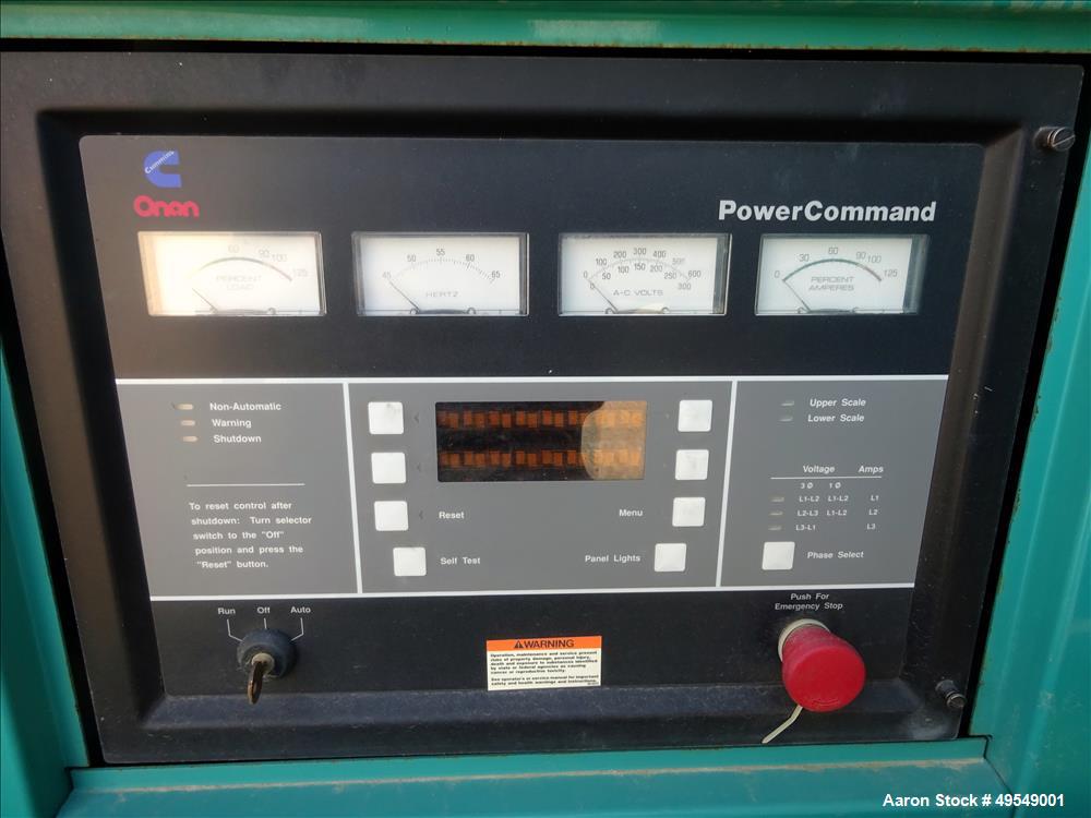 Used Cummins 500 kW Standby Diesel Generator Set, Model 500DFFB