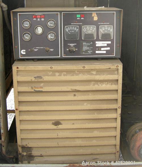 Used Cummins 365 kW Diesel Generator Set. Cummins KTA1150GS1 engine, serial #31124623. 565 hp at 1800 rpm. Model 502FDR7022GHW, serial #LM-93903-11/20-4, 3/60/277/480V, 1800 rpm, mainline circuit bre...