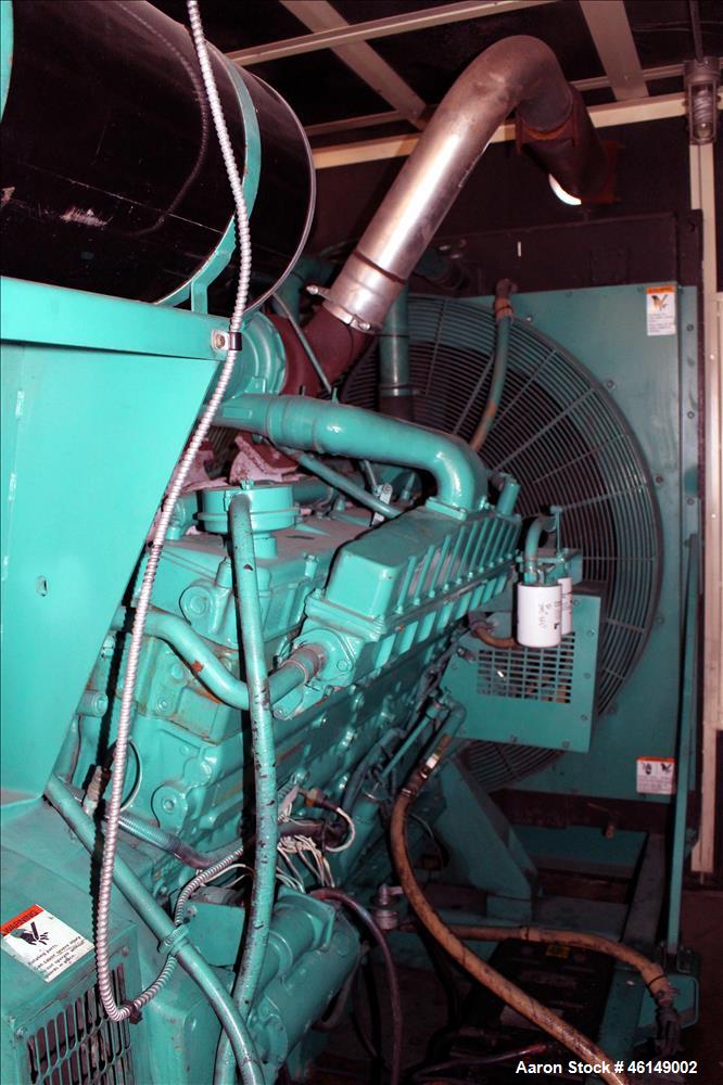 Used Cummins 600 kW standby (545 kW prime) portable /trailer mounted diesel generator set, model 600DFGB-60495A, SN-C930502586. Cummins VTA28-G5 engine rated 900 HP at 1800 RPM. PMG - permanent magne...
