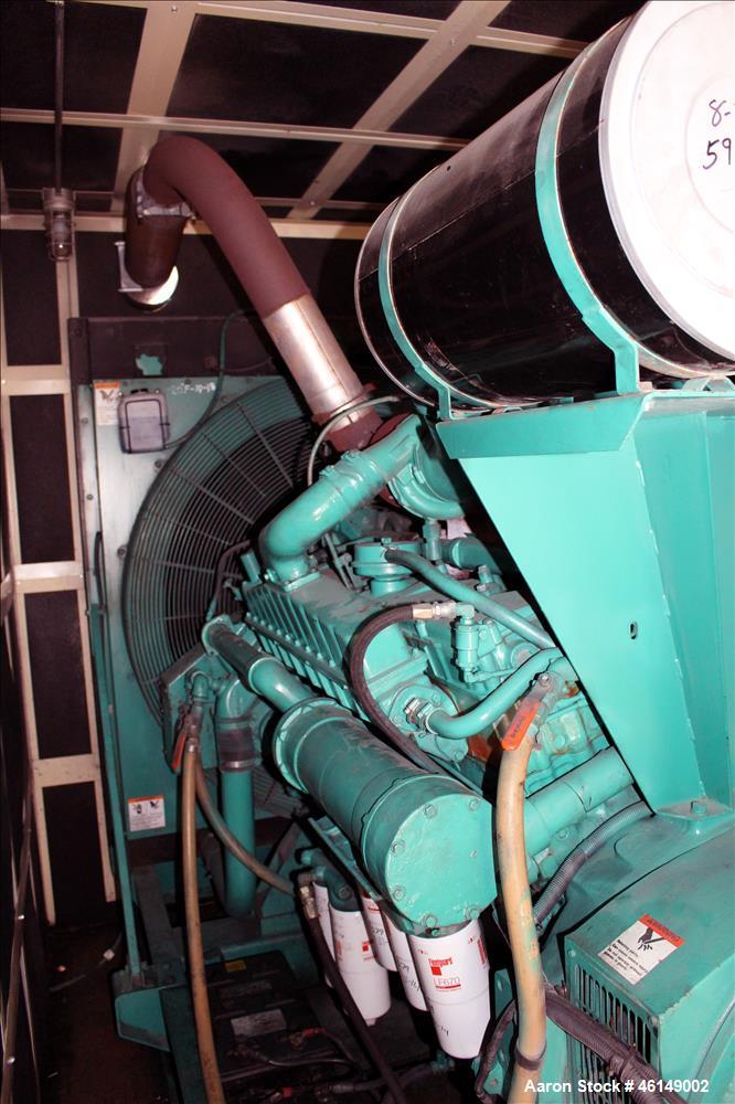 Used Cummins 600 kW standby (545 kW prime) portable /trailer mounted diesel generator set, model 600DFGB-60495A, SN-C930502586. Cummins VTA28-G5 engine rated 900 HP at 1800 RPM. PMG - permanent magne...