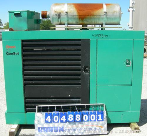 Used Cummins / Onan 60 kW natural gas generator set model 60EN L36837E, SN-E900318912. Ford model LSG-8751-6005-A, SN-03717 B27-RM natural gas engine. 3/60/277-480V. 60 amp main line circuit breaker ...