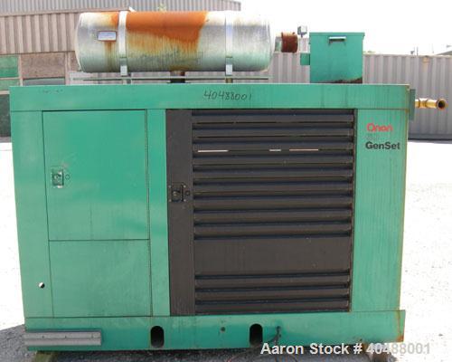 Used Cummins / Onan 60 kW natural gas generator set model 60EN L36837E, SN-E900318912. Ford model LSG-8751-6005-A, SN-03717 B27-RM natural gas engine. 3/60/277-480V. 60 amp main line circuit breaker ...