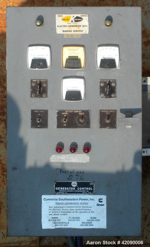 Used Cummins 400kW Diesel Generator Set, model 680F0C41DA; engine model VT12700GS, serial #2172638. 3/60/120/208/277/480V. 1868.3 hours.