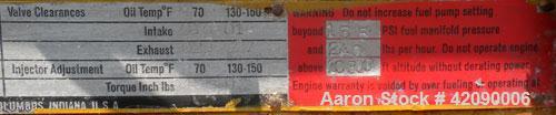Used Cummins 400kW Diesel Generator Set, model 680F0C41DA; engine model VT12700GS, serial #2172638. 3/60/120/208/277/480V. 1868.3 hours.