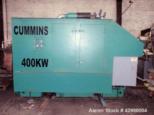 Used Cummins 400 KW diesel generator set, model 680FDC3041AC, 500 kva, 3/60/276-480 volt, serial# EM-90500. With Cummins model VT12-600-GS engine, 626 hours on meter