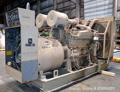 Used Cummins 600 kW Diesel Generator Set. Cummins model VTA28GS2 engine rated 900 HP @ 1800 RPM SN-37110166. 3/60/277/480V. Main-line circuit breaker. No muffler, includes muffler flex connections (s...
