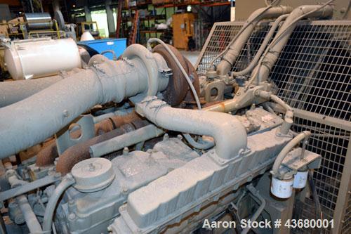 Used Cummins 600 kW Diesel Generator Set. Cummins model VTA28GS2 engine rated 900 HP @ 1800 RPM SN-37110166. 3/60/277/480V. Main-line circuit breaker. No muffler, includes muffler flex connections (s...