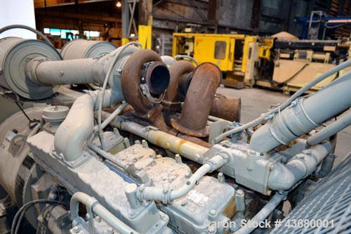 Used Cummins 600 kW Diesel Generator Set. Cummins model VTA28GS2 engine rated 900 HP @ 1800 RPM SN-37110166. 3/60/277/480V. Main-line circuit breaker. No muffler, includes muffler flex connections (s...